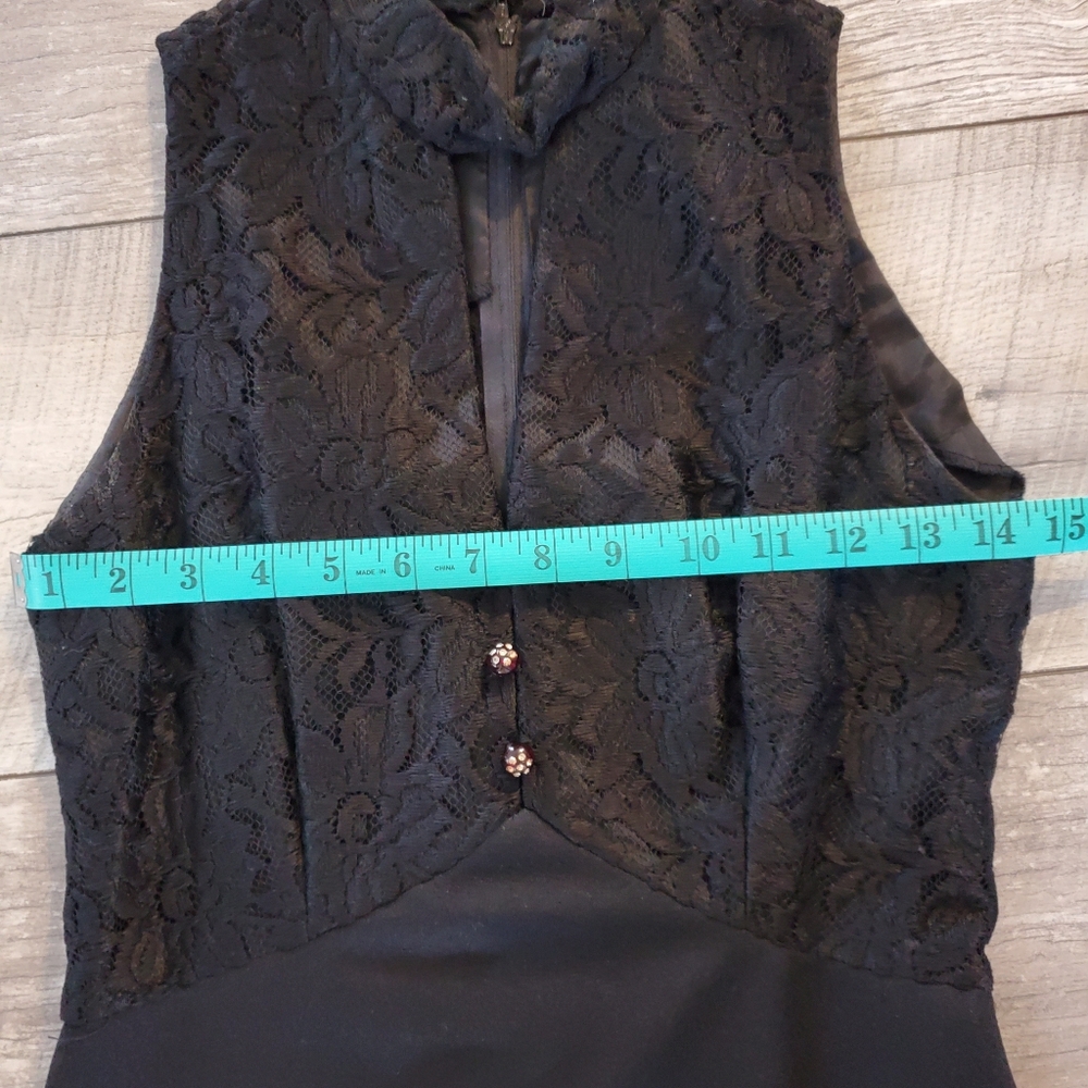 Vintage 70s Career miss by Carla Jane maxi tuxedo style dress. Size 2 - Picture 10 of 12